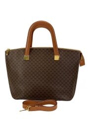 画像：ハンドバッグ/PVC/BRW/総柄※内側擦れ有り