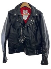 画像：ダブルライダースジャケット/44/牛革/BLK/無地/391T