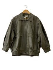 画像：ブルゾン/one/フェイクレザー/KHK/無地/TYZ1032207A0003