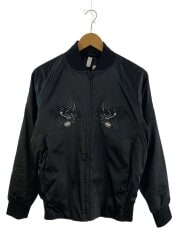 画像：スカジャン/S/ポリエステル/BLK/ED0972/ALLBLACKS