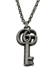 画像：ネックレス/ダブルGキー/SV925/SLV/トップ有/メンズ