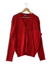 画像：カーディガン(厚手)/XL/コットン/RED//