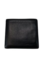 画像：2つ折り財布_オールレザー/牛革/BLK/メンズ