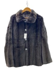 画像：KB Fur/ウィーゼルファー×羊革ジャケット/リバーシブル/size:13-15/BRW