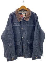 画像：90-00s/裏ボア/襟コーデュロイ/ブラックデニムボアジャケット/ジャケット/3XL/BLK