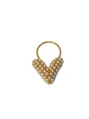 画像：ブックルドレイユ・フープエセンシャルVペルル/メッキ/GLD/ピアス/片耳//