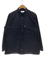 画像：18AW/Stretch Typewriter/長袖シャツ/1/コットン/BLK/無地/GM182-50510B
