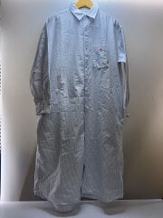 画像：22SS/長袖シャツワンピース/36/コットン/BLU/ストライプ/DT-G0035