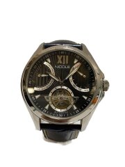 画像：自動巻腕時計/アナログ/レザー/BLK/N9002