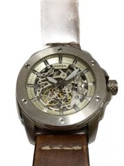 画像：自動巻腕時計/アナログ/レザー/SLV/BRW/ME3083