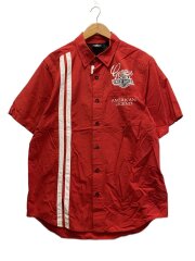 画像：半袖シャツ/L/コットン/RED/96679-14VM