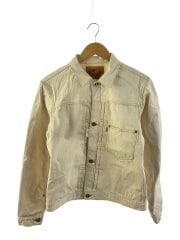 画像：ジャケット/M/コットン/CRM/無地