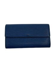 画像：ポシェット・ポルト・モネ・クレディ_エピ/レザー/BLU/無地/レディース