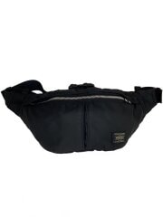 画像：ウエストバッグ/ナイロン/BLK/無地/シミ有/状態考慮