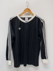 画像：80s-90s/USA製/ゲームシャツ/ブラック/L/BLK/ストライプ