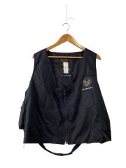 画像：TYPE E-1/RADIO VEST/ミリタリーナイロンベスト/L/ナイロン/NVY/無地/AL-E1