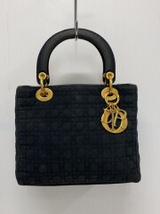 画像：レディディオール/カナージュ/ハンドバッグ/BLK/総柄/状態考慮