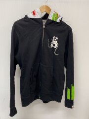 画像：Panda Full Zip Hoodie/ジップパーカー/M/コットン/BLK/001ZPK801006M