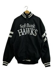 画像：スタジャン/O/ポリエステル/BLK/無地/SOFTBANK HAWKS///