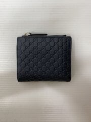 画像：2つ折り財布_マイクログッチシマ/レザー/NVY/レディース