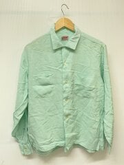 画像：60s/BUD BERMA/エメラルドグリーン/VINTAGE/長袖シャツ/GRN/無地