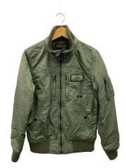 画像：フライトジャケット/M/ナイロン/KHK/無地/TA1260-003