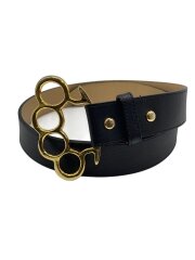 画像：Johnny/34/ベルト/レザー/BLK/メンズ/メリケンサック