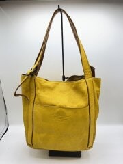 画像：トートバッグ/レザー/YLW/無地