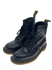 画像：レースアップブーツ/US8/BLK/レザー/10072