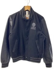 画像：スタジャン/レザー切替/XS/ウール/ブラック