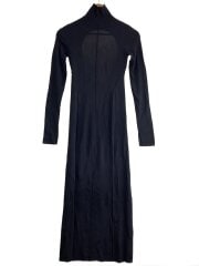 画像：backopen knit dress/長袖ワンピース/38/ナイロン/BLK/12320309