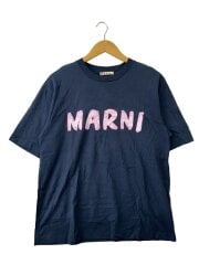 画像：レタリングロゴ/Tシャツ/38/コットン/NVY//