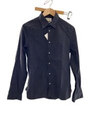 画像：長袖シャツ/46/コットン/BLK/無地/21T176