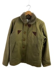 画像：デッキジャケット/L/コットン/KHK/無地