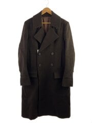 画像：23FW/SLIM DRELLA/ダブルブレストコート/48/ウール/BRW/無地/RU02C7973