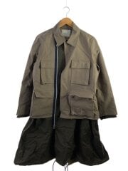 画像：Cotton Back Satin Coat/コート/1/コットン/BEG/25-03692M/ダブルタップス