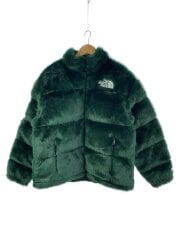 画像：ダウンジャケット/M/アクリル/GRN/無地/20AW Faux Fur Nuptse Jacket