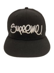 画像：キャップ/7 1/2/コットン/BLK/無地/メンズ