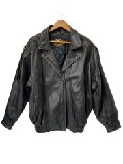 画像：レザージャケット・ブルゾン/--/レザー/BLK