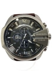 画像：クォーツ腕時計/アナログ/レザー/GRY/BRW/DZ-4290