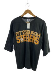 画像：7分袖カットソー/XL/コットン/BLK