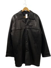 画像：レザージャケット・ブルゾン/L/レザー/BLK/鹿革