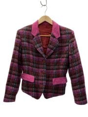 画像：by KENZO/テーラードジャケット/38/ウール/PNK/チェック