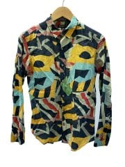 画像：長袖シャツ/S/コットン/マルチカラー/総柄/PC-CR-47468