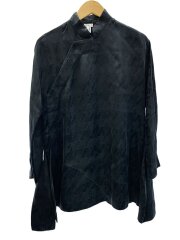 画像：Lyocell High Collar Dress/S/BLK/総柄/RN-O022