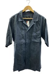 画像：オープンカラー/半袖シャツ/M/リネン/GRY/無地/W912UAF9