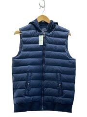 画像：フード切替/ダウンベスト/XS/ポリエステル/NVY/無地