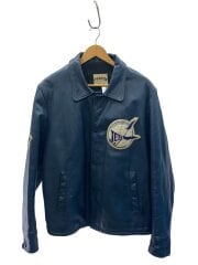 画像：canada sportswear/レザージャケット・ブルゾン/--/レザー/BLU/無地