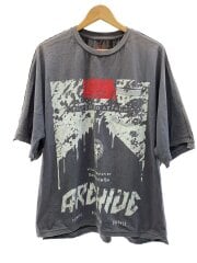画像：Tシャツ/M/コットン/グレー/プリント/24142ts-ds/ヴィンテージ加工