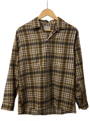 画像：長袖シャツ/M/コットン/BRW/オンブレCK